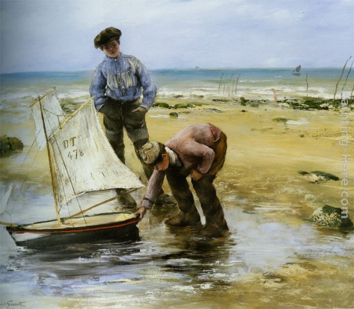 Norbert Goeneutte Enfants jouant sur la plage